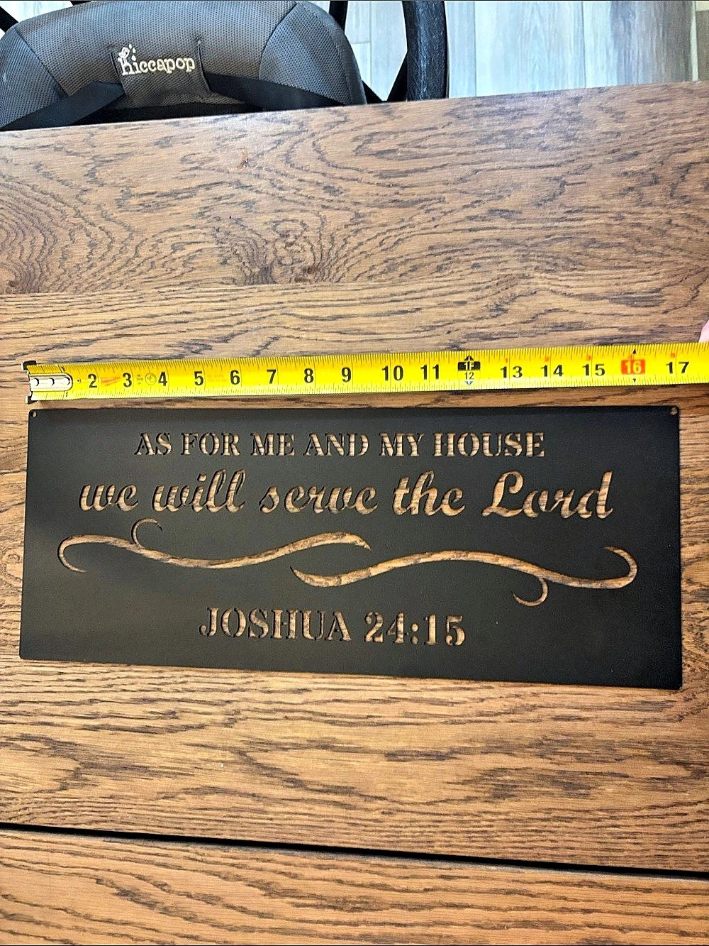Metal Scripture Wall Sign Black - Picture 2 of 3
